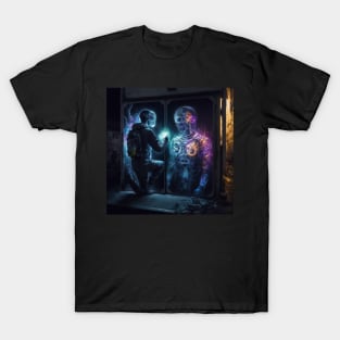 Cyberpunk Artist Designing T-Shirt